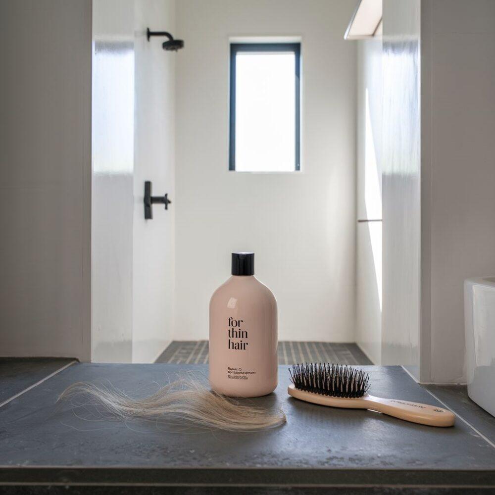 butelka szamponu na cienkie włosy