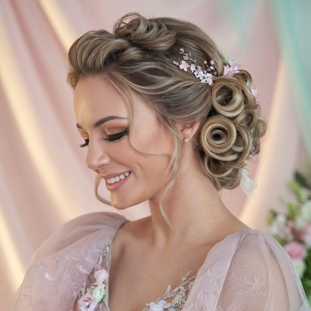 delikatne upięcie komunijne