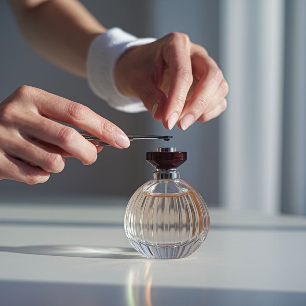 demontaż korka perfum