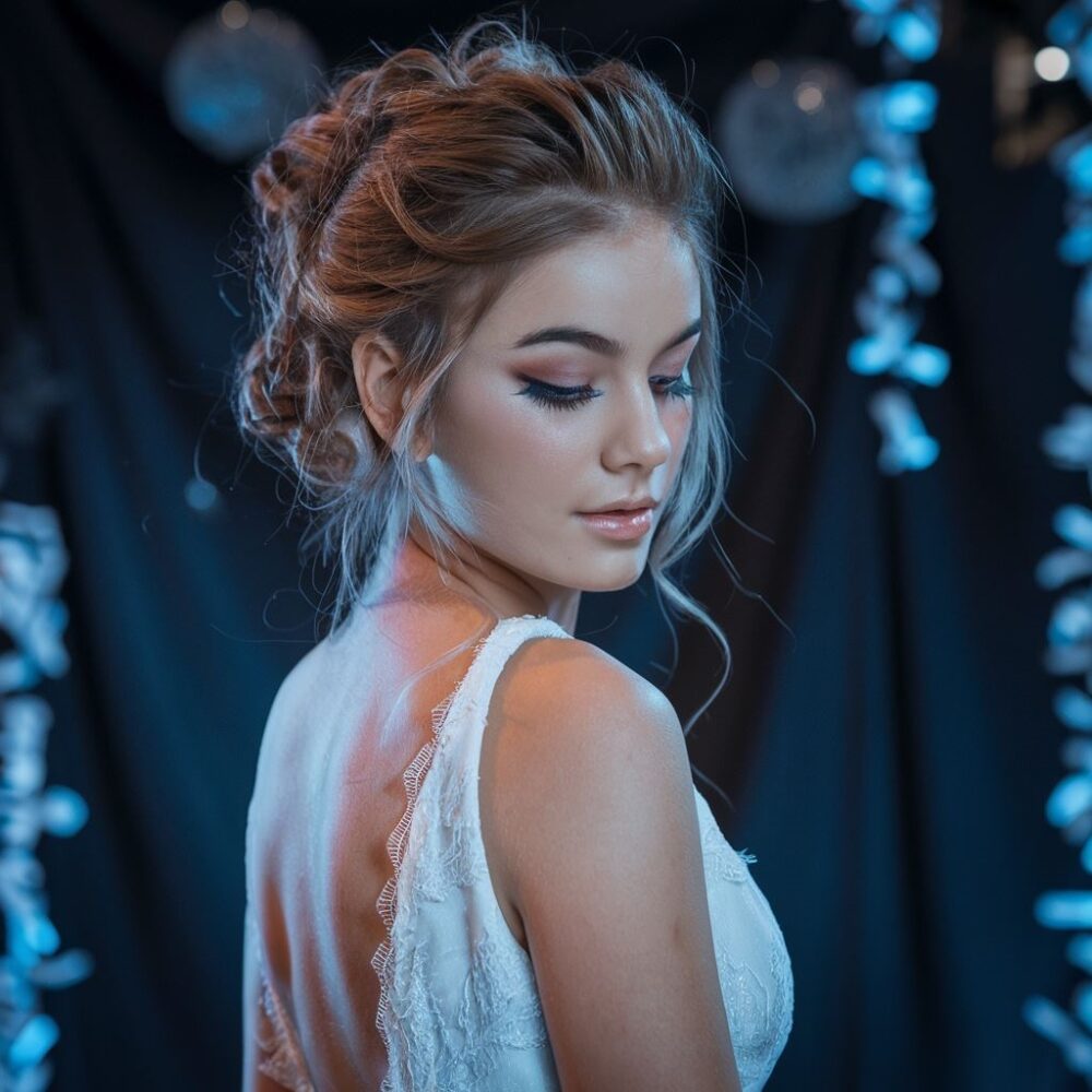 elegancka fryzura wieczorowa