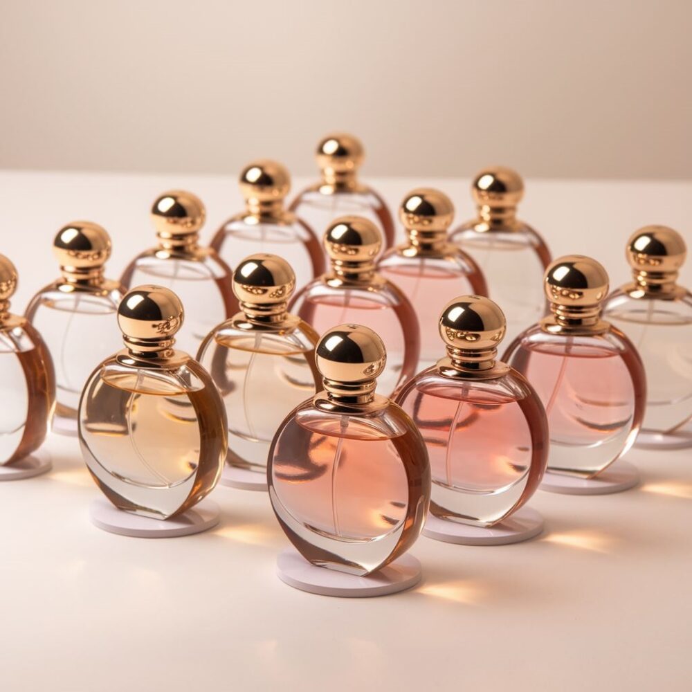 flakony na białym tle