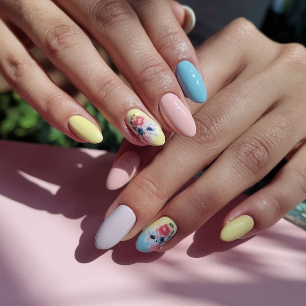 kolorowe paznokcie trendy