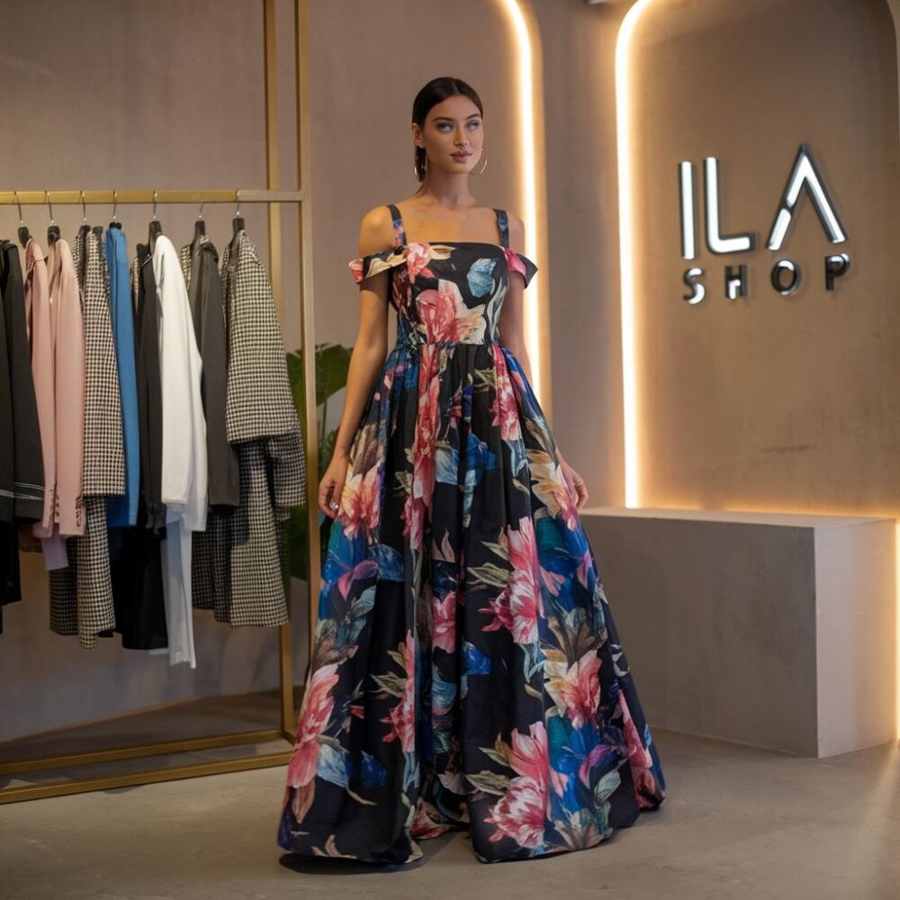 modna sukienka w sklepie