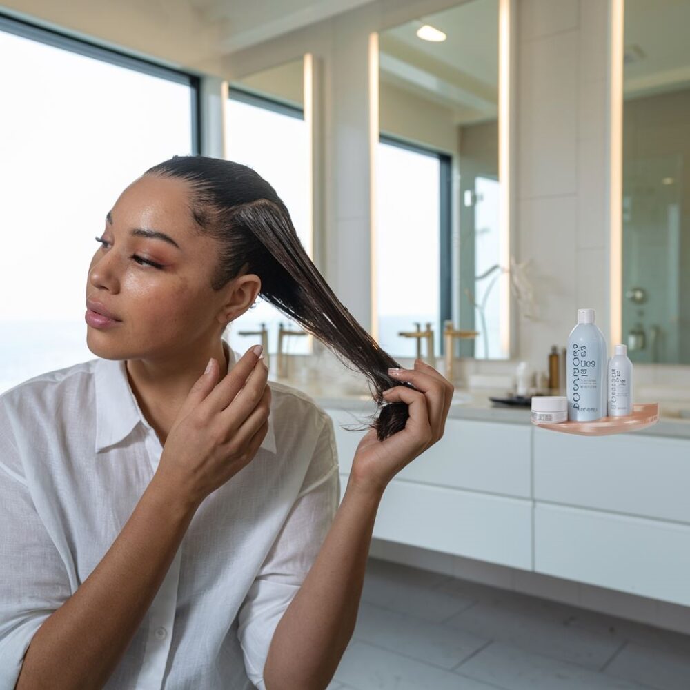 nakładanie tonera na włosy