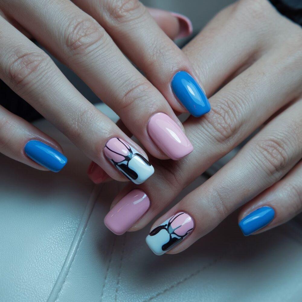 pastelowy manicure