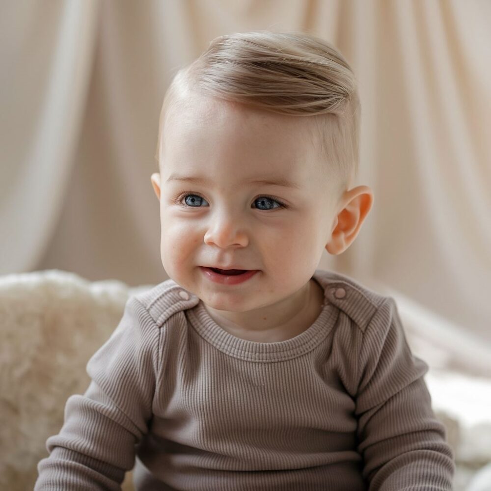 prosta fryzura dla niemowlaka