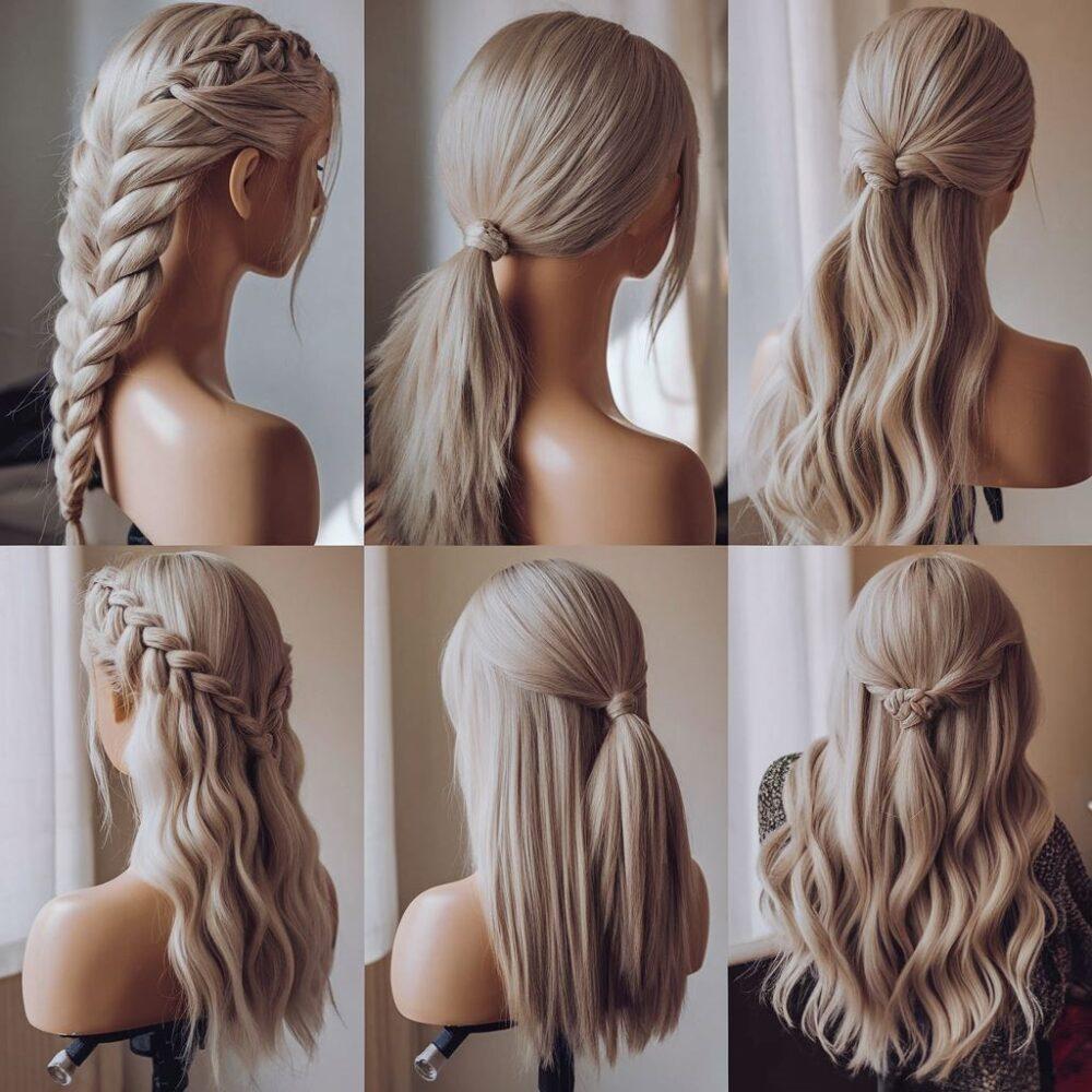 prosta fryzura na długich włosach