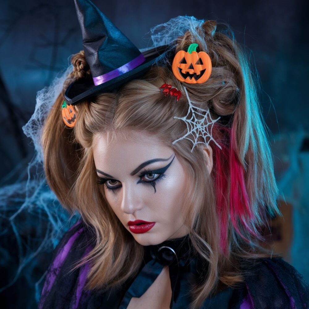 straszny makijaż i fryzura