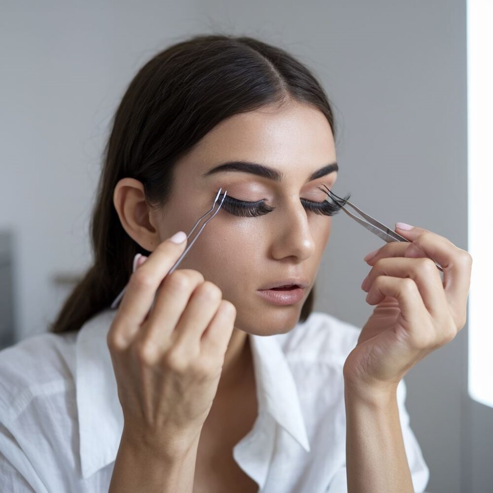 sztuczne rzęsy krok po kroku