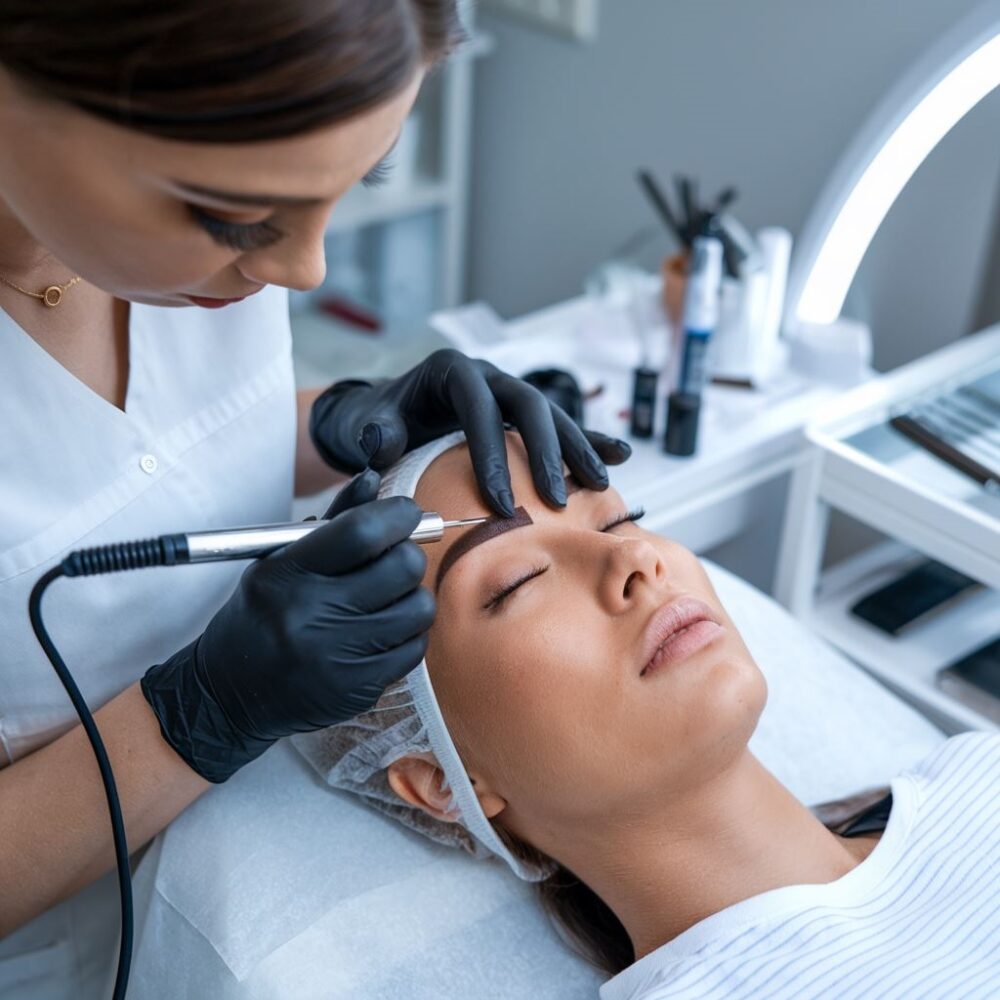 zabieg brwi w salonie